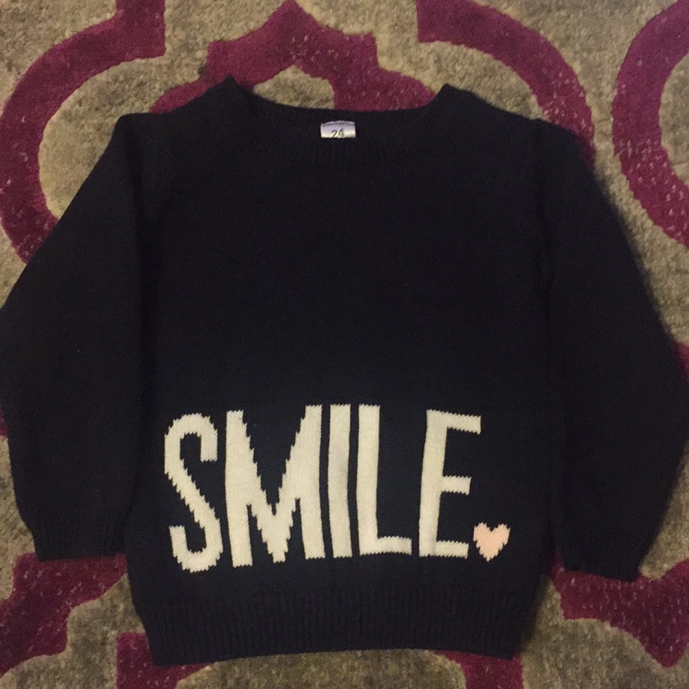 Carter’s 24 Month “Smile” Black & White Sweater
